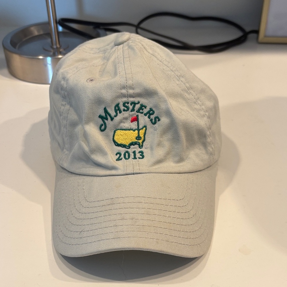 Masters adult Cap - Cream with Embroidery